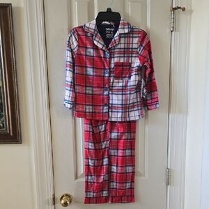 SLEEP ON IT BRAND GIRL'S RED & BLUE PLAID PAJAMA SET SIZE XXS 4/5